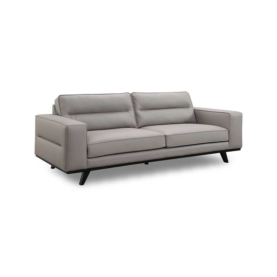 Dayton Sofa and Chair from Intercon in Gray Faux Leather / Leather-Look - Detail view