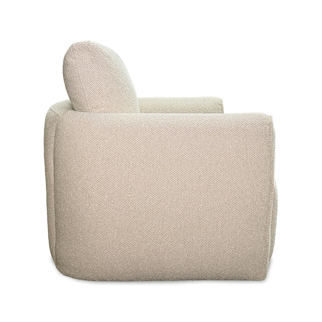 Jasmine Swivel Chair from Kuka Home in Beige Polyester with Swivel - Detail view