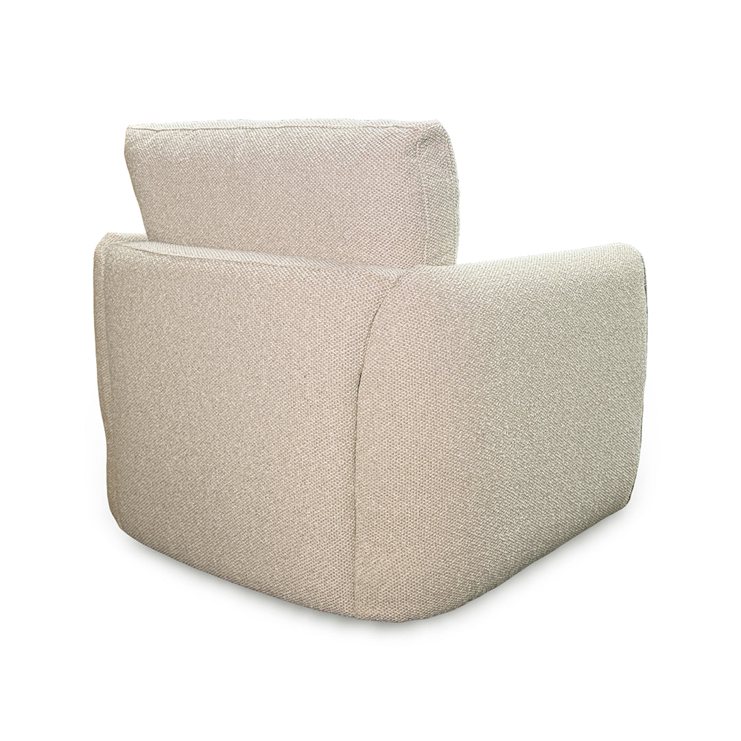 Jasmine Swivel Chair from Kuka Home in Beige Polyester with Swivel - Additional view 4