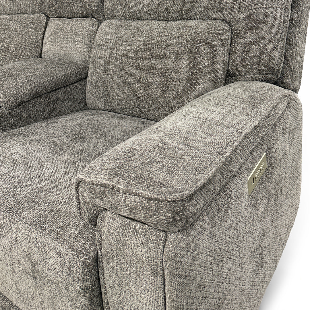 Jessica Zero-G Home Theater Loveseat with Console from Moto Motion in Gray Performance Fabric - Additional view 8