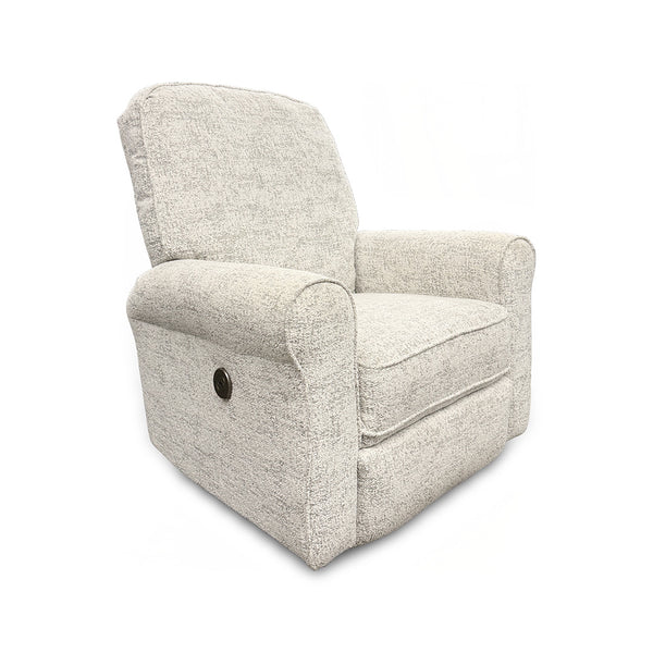 Josey Power Swivel Glider Recliner from Best Home Furnishings in White with Power Headrest, Power Recline, Made in USA - Reclined position