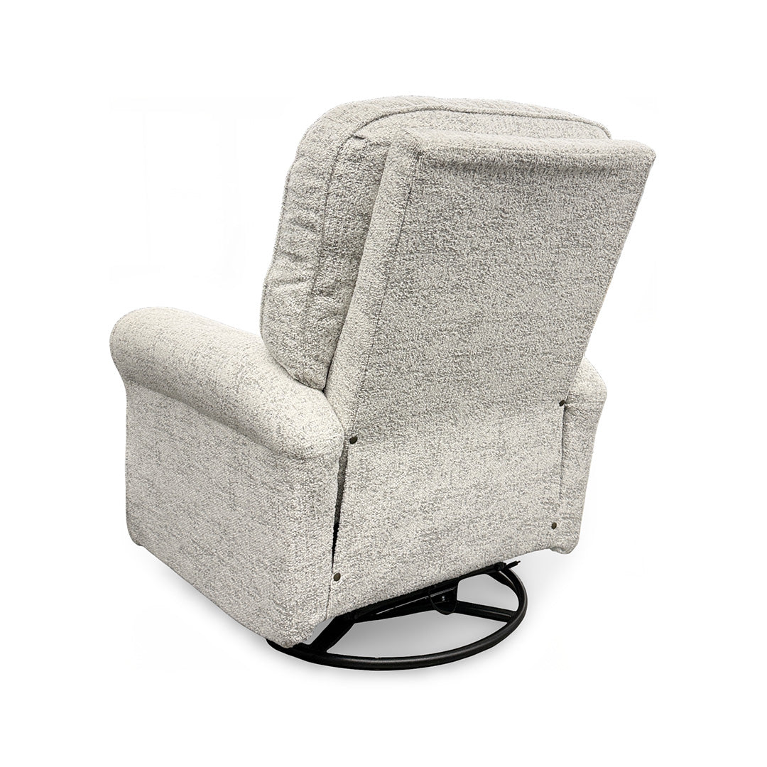 Josey power swivel glider recliner in white, back panel detail, from Best Home Furnishings