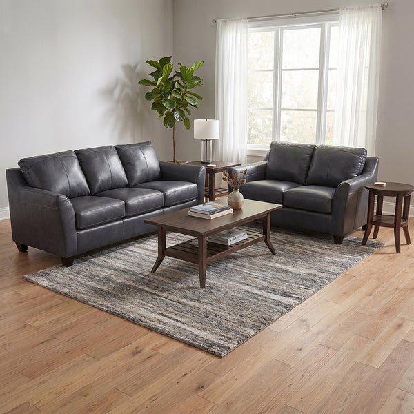 Josh Leather Sofa and Loveseat