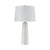 White Washed Ribbed Table Lamp