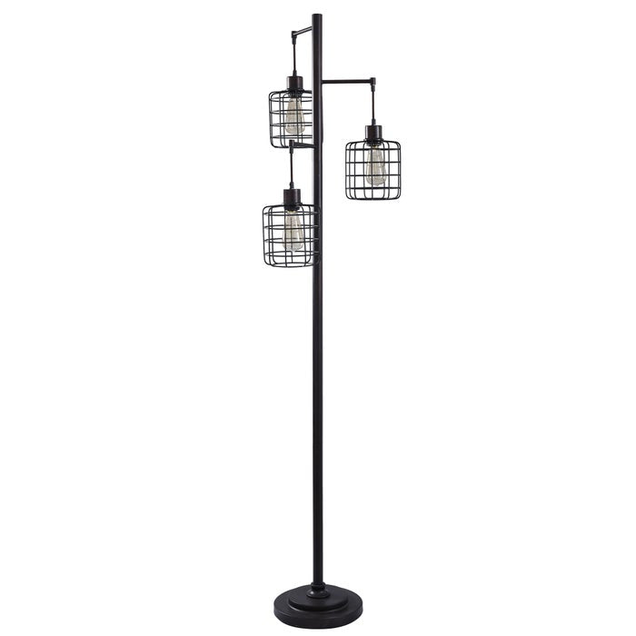 Madison Bronze Cage Chade Floor Lamp