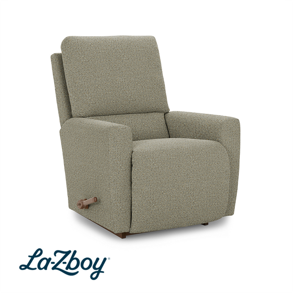 Kells Rocker Recliner from La-Z-Boy Incorporated in Gray with Manual Recline, Made in USA