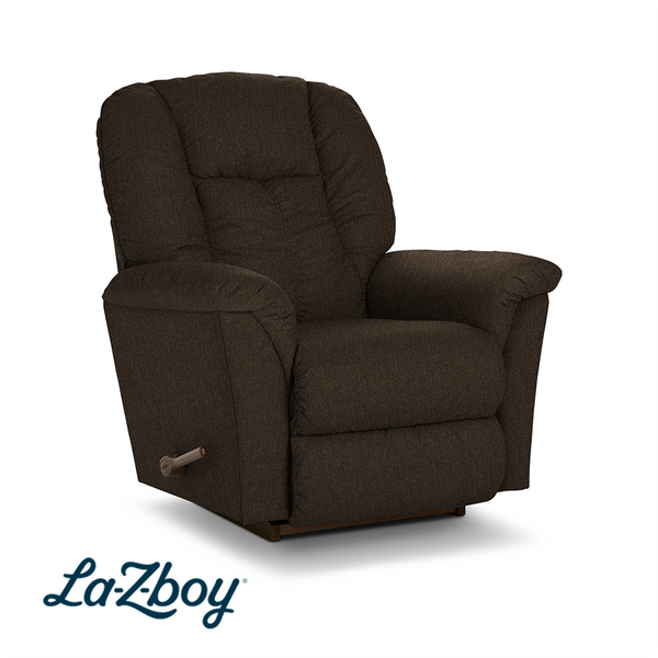 Jasper Rocker Recliner from La-Z-Boy Incorporated in Brown with Manual Recline, Made in USA