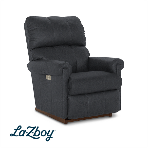 Vail Power Rocker Recliner from La-Z-Boy Incorporated in Gray with Power Recline, USB Port, Made in USA