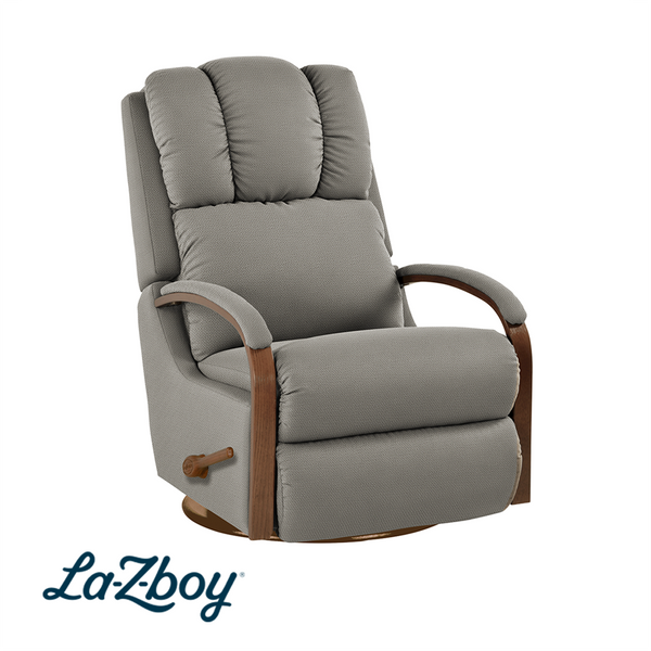 Harbor Town Swivel Glider Recliner from La-Z-Boy Incorporated in Beige with Manual Recline, Swivel Recliner, Made in USA