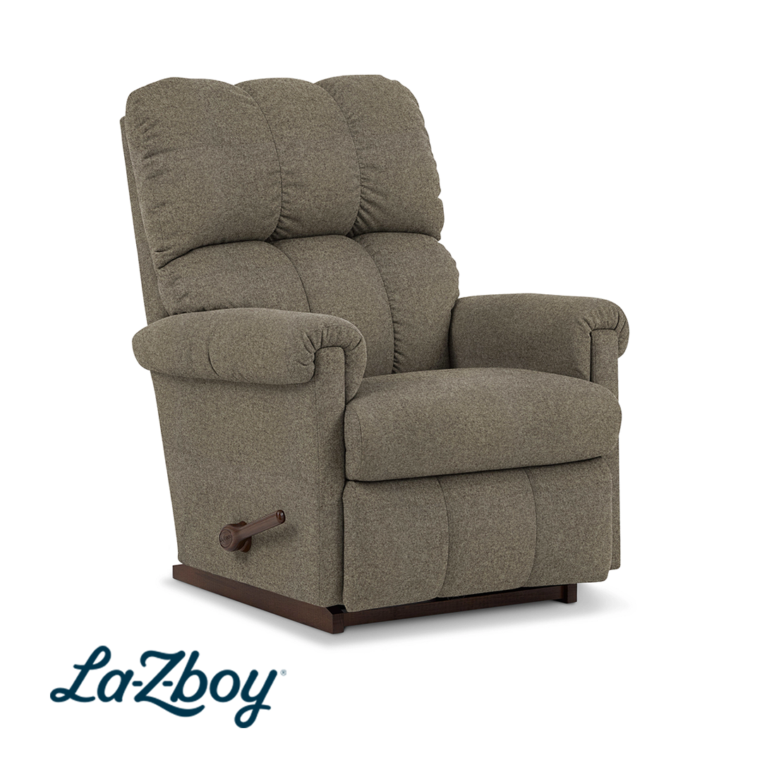 Vail Rocker Recliner from La-Z-Boy Incorporated in Brown with Manual Recline, Made in USA