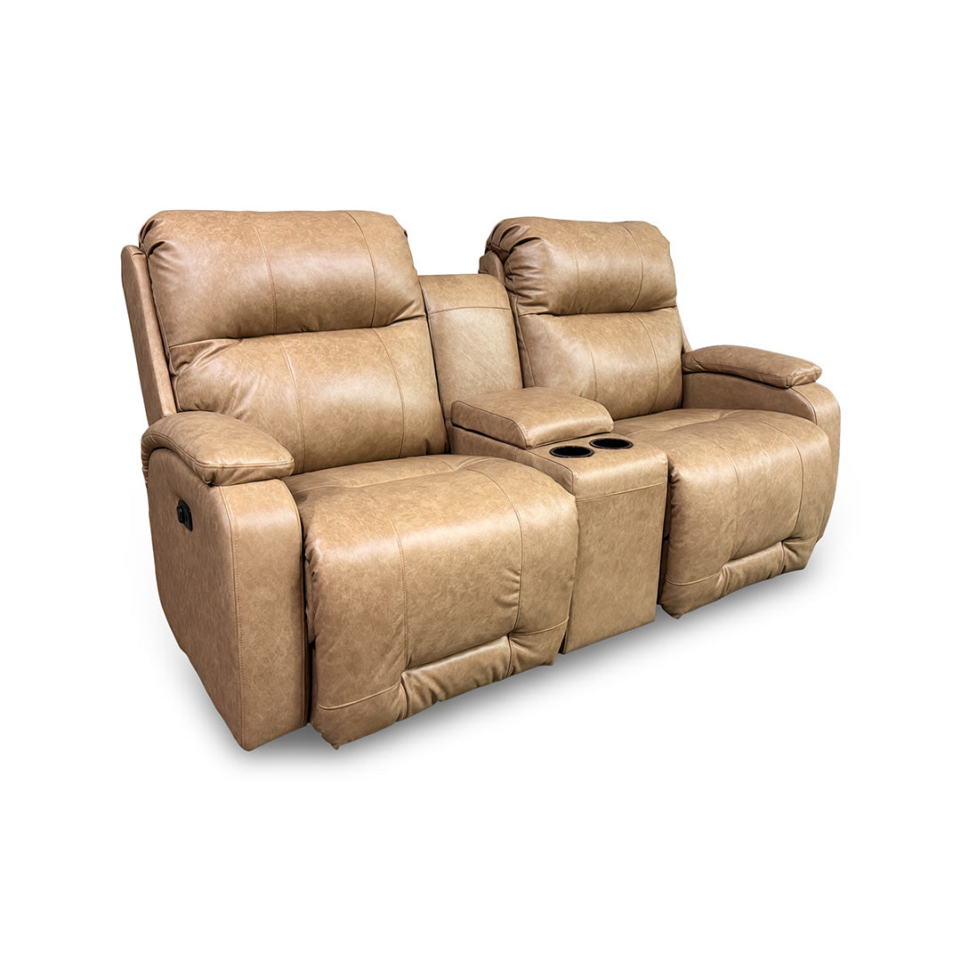 Loveseat reclinable eléctrico Maverly con consola 