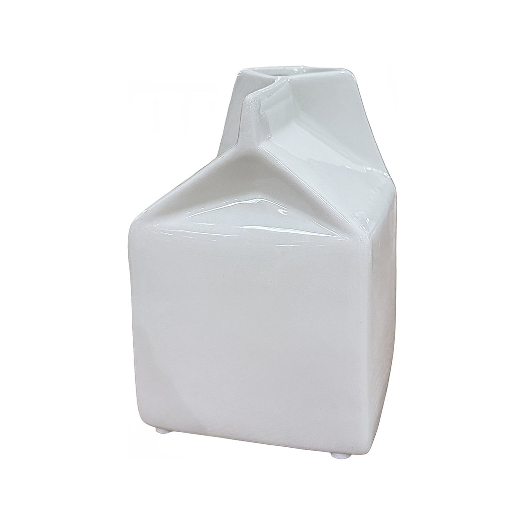 Milk Carton Vase from P D Home & Garden in White - Additional view 5