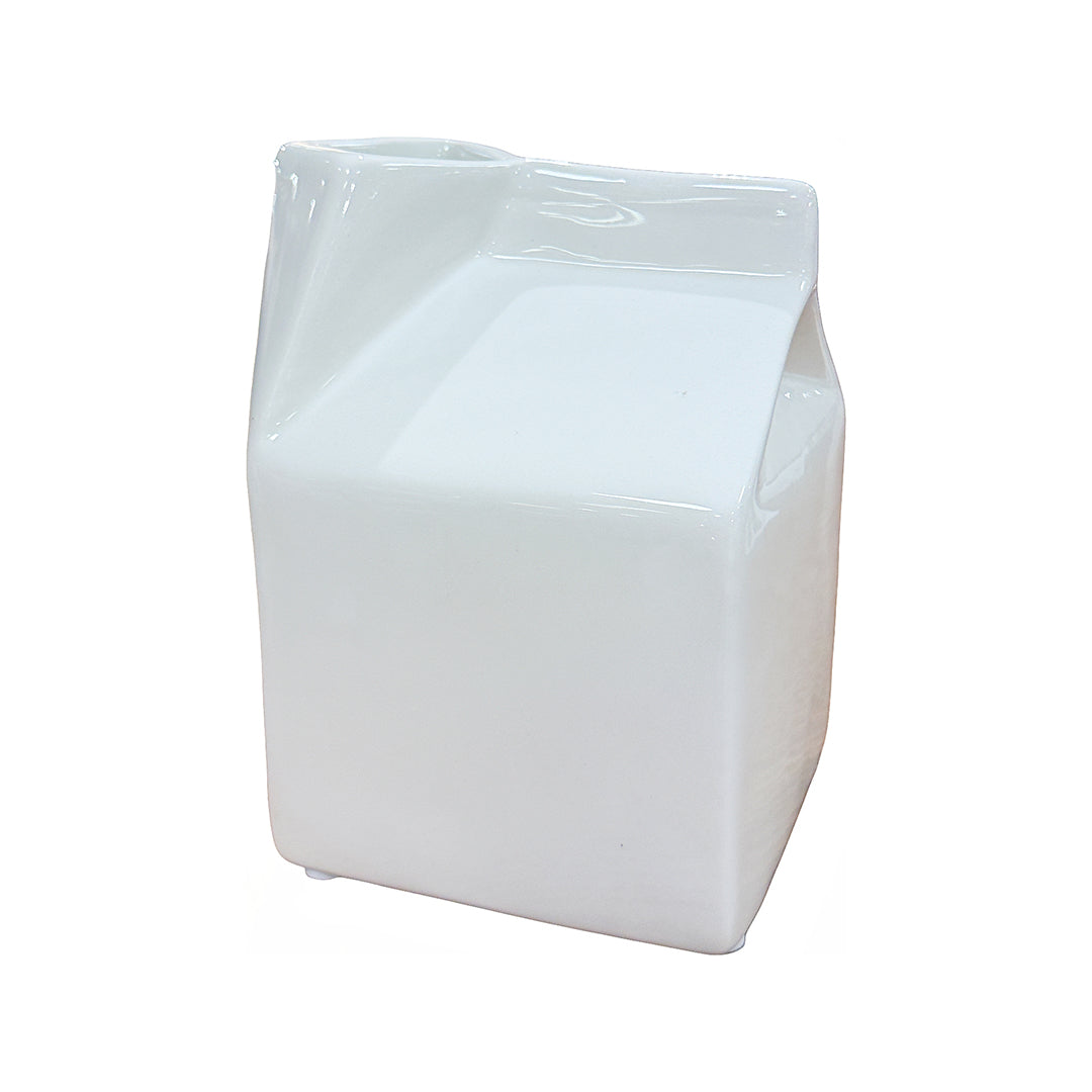 Milk Carton Vase from P D Home &amp; Garden in White - Additional view 6