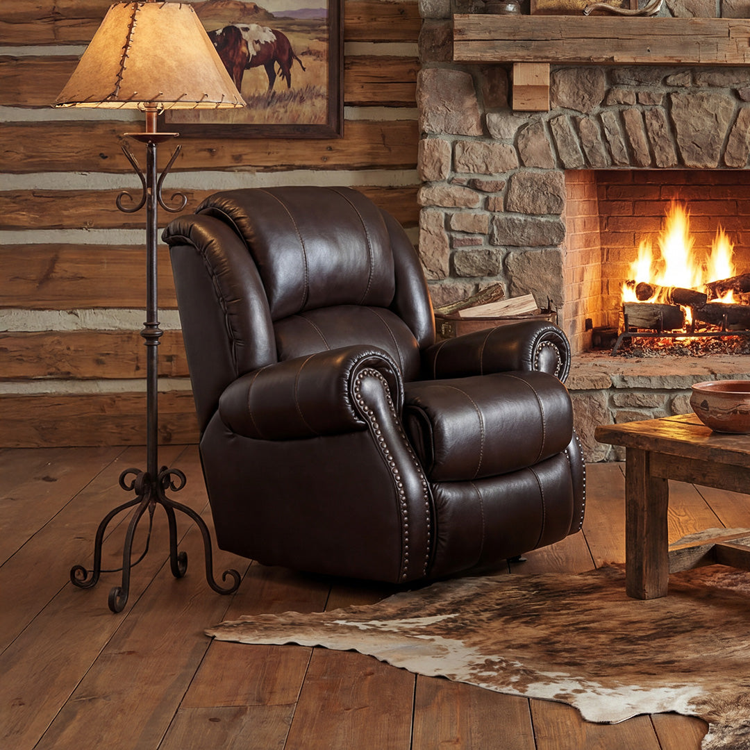 Charles Leather Rocker Recliner