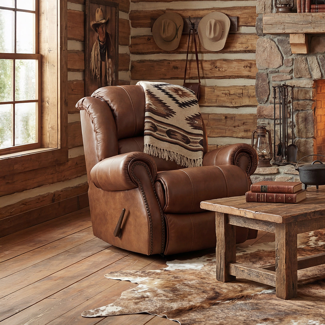 Charles Leather Rocker Recliner