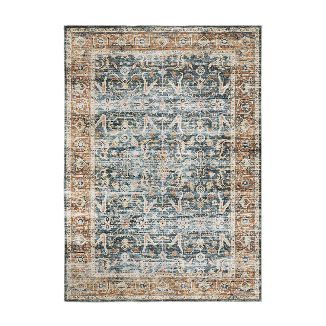 Charleston Blue Washable Rug