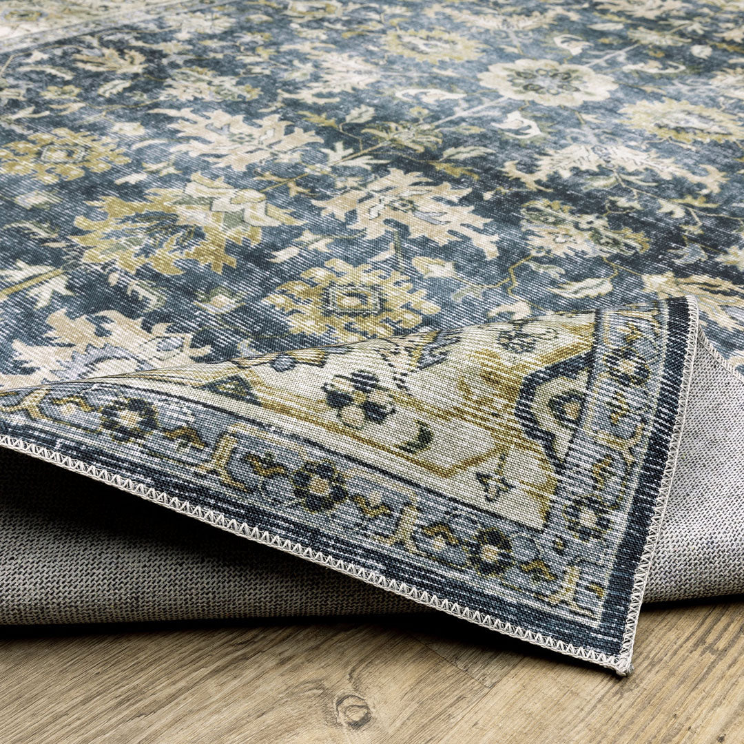 Charleston Olive Washable Rug