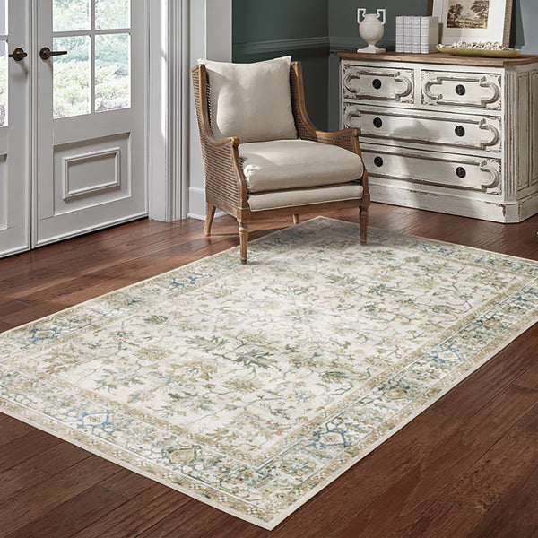 Charleston Ivory Washable Rug