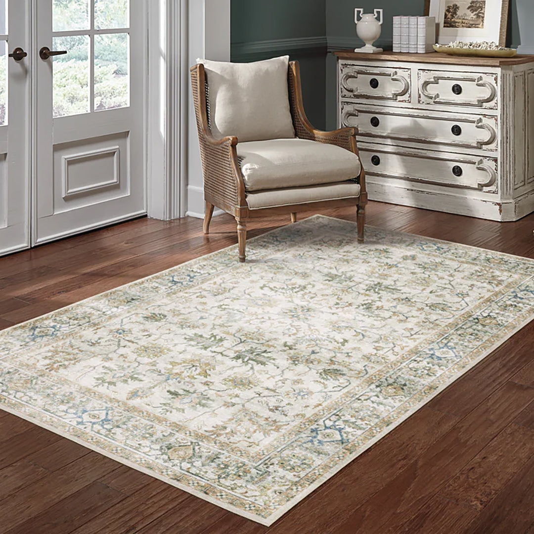 Charleston Ivory Washable Rug