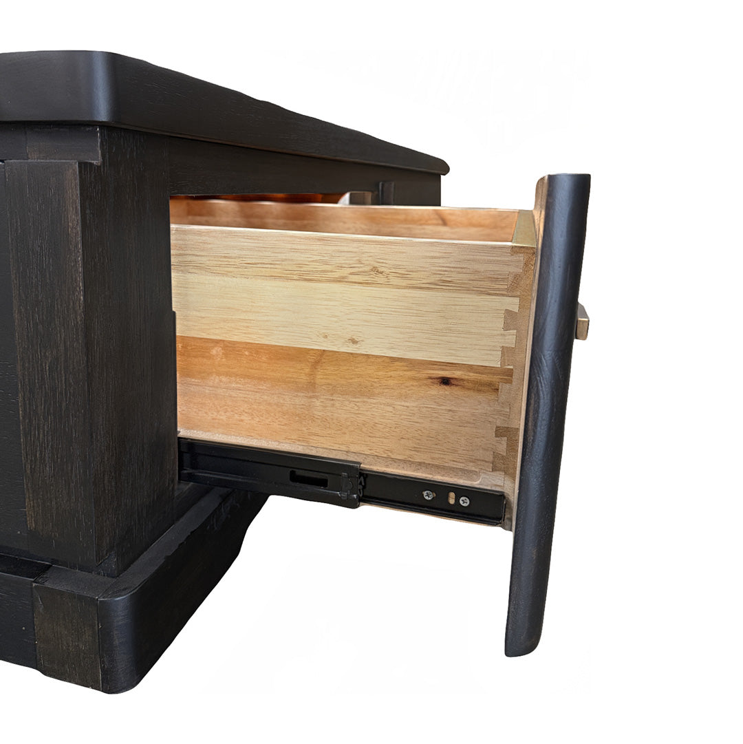 Pacific Heights Storage Bed from Napa Furniture Designs in Queen Black Solid Wood - Additional view 8