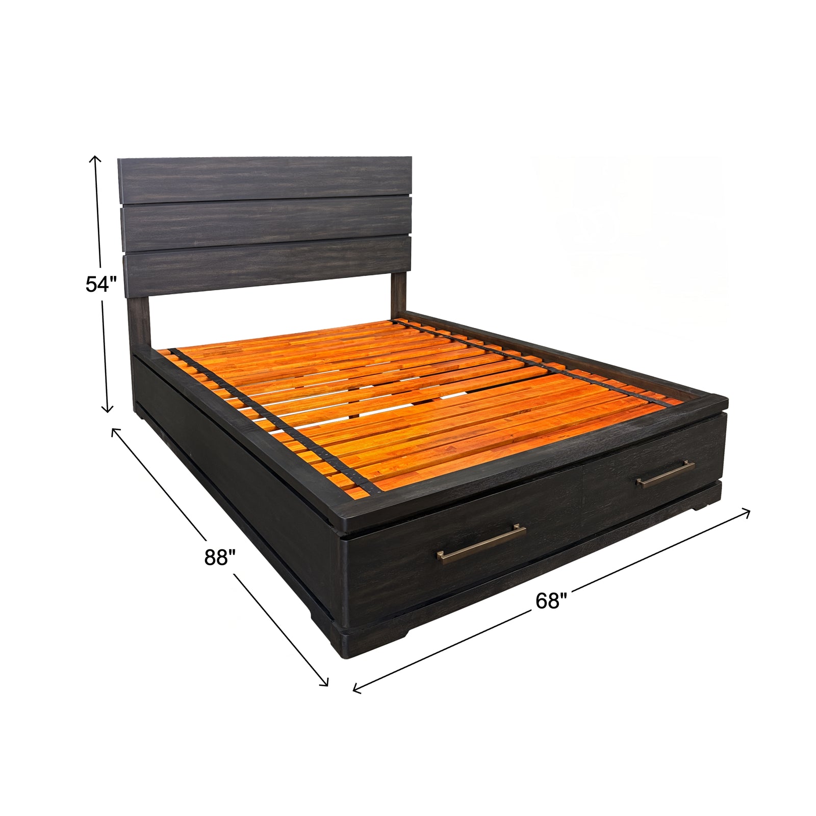 Pacific Heights Storage Bed from Napa Furniture Designs in Queen Black Solid Wood - Additional view 4