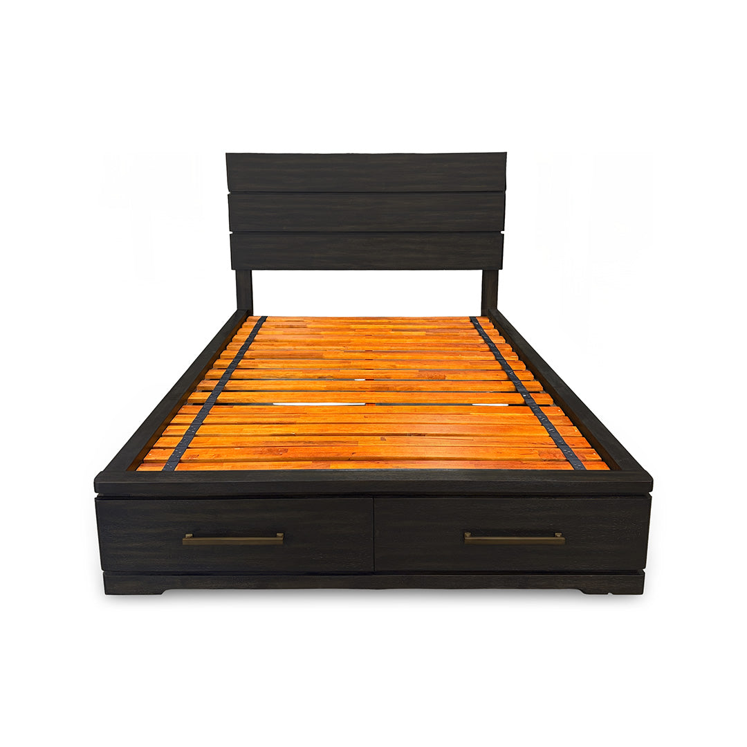 Pacific Heights Storage Bed from Napa Furniture Designs in Queen Black Solid Wood - Additional view 9
