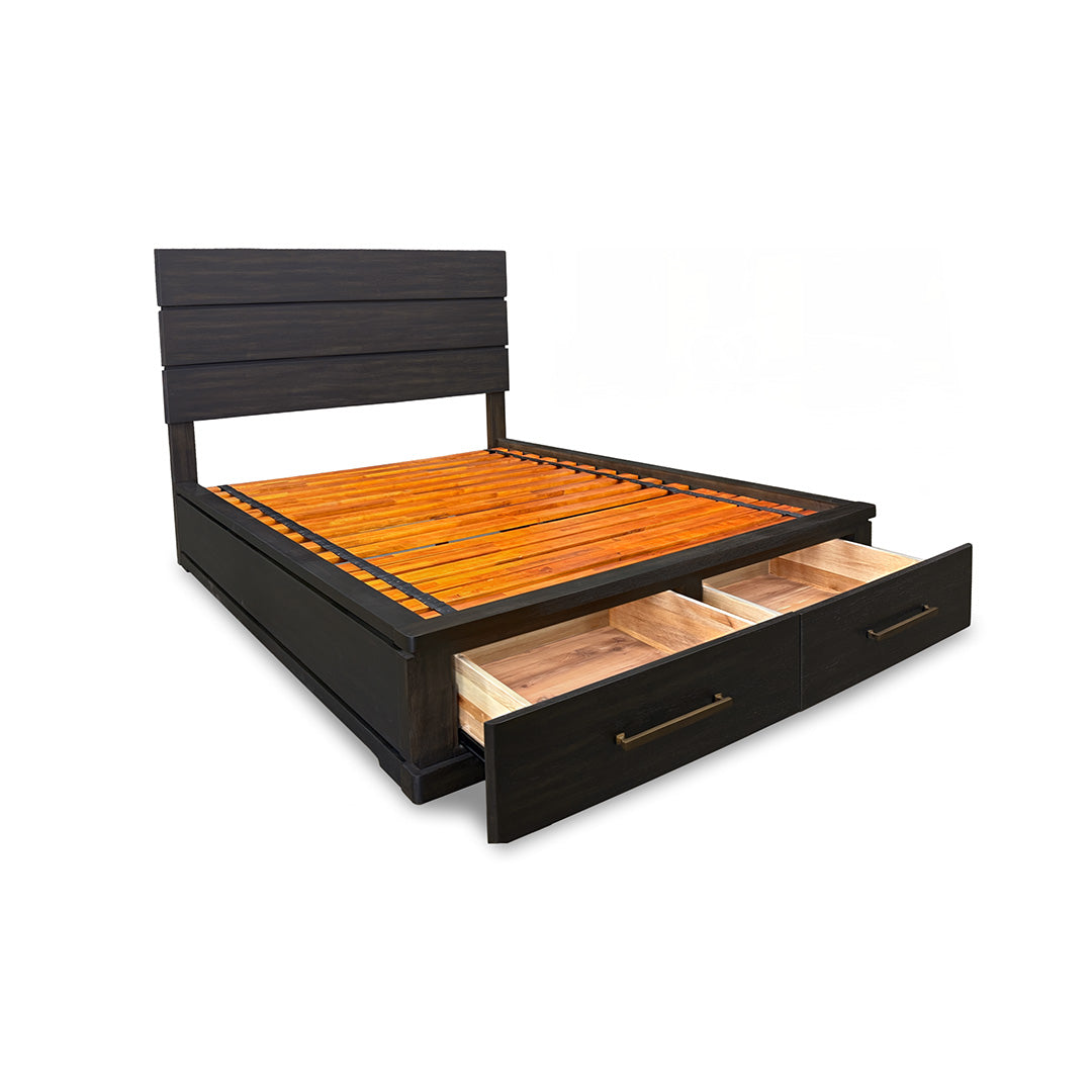 Pacific Heights Storage Bed from Napa Furniture Designs in Queen Black Solid Wood - Additional view 6