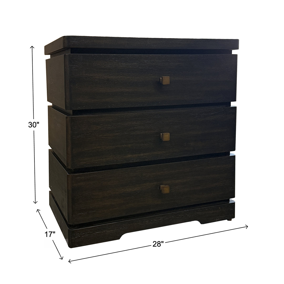 Pacific Heights Large Nightstand from Napa Furniture Designs in Black Solid Wood with Soft Close, Wire Management - Additional view 12