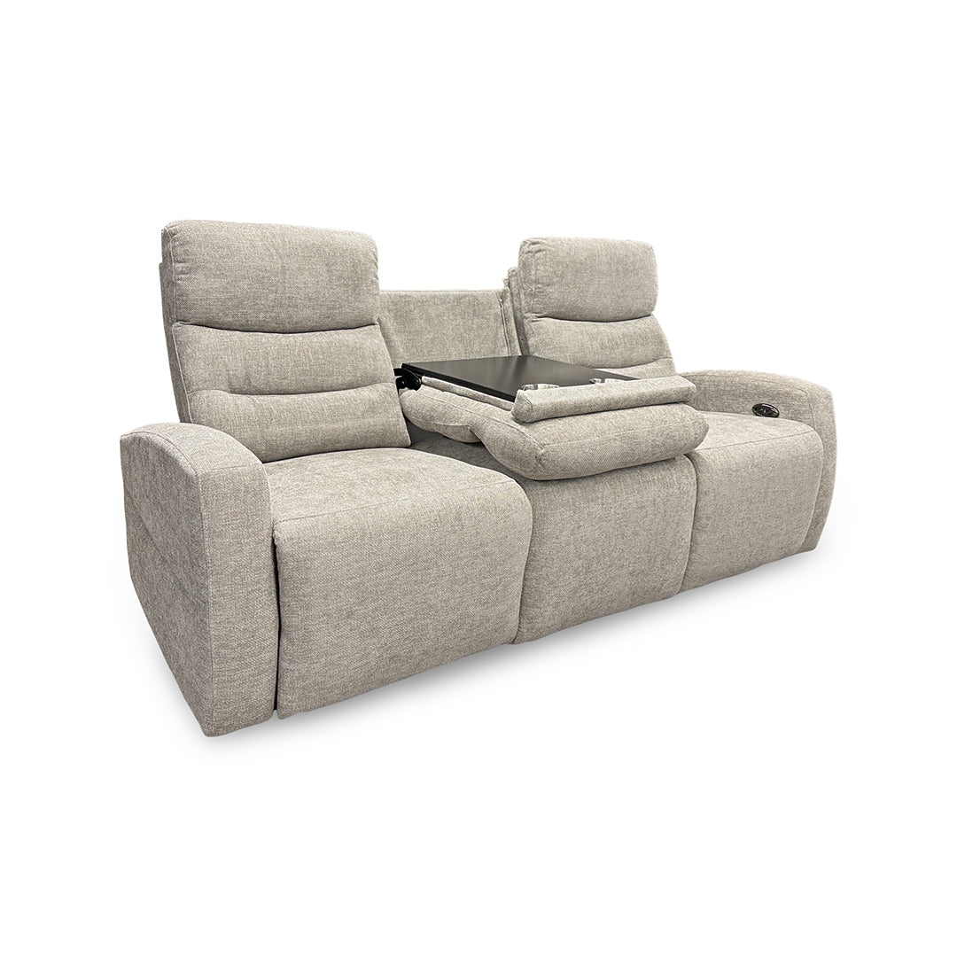 Pontenza Power Reclining Sofa from Washington in Polyester - Beige finish