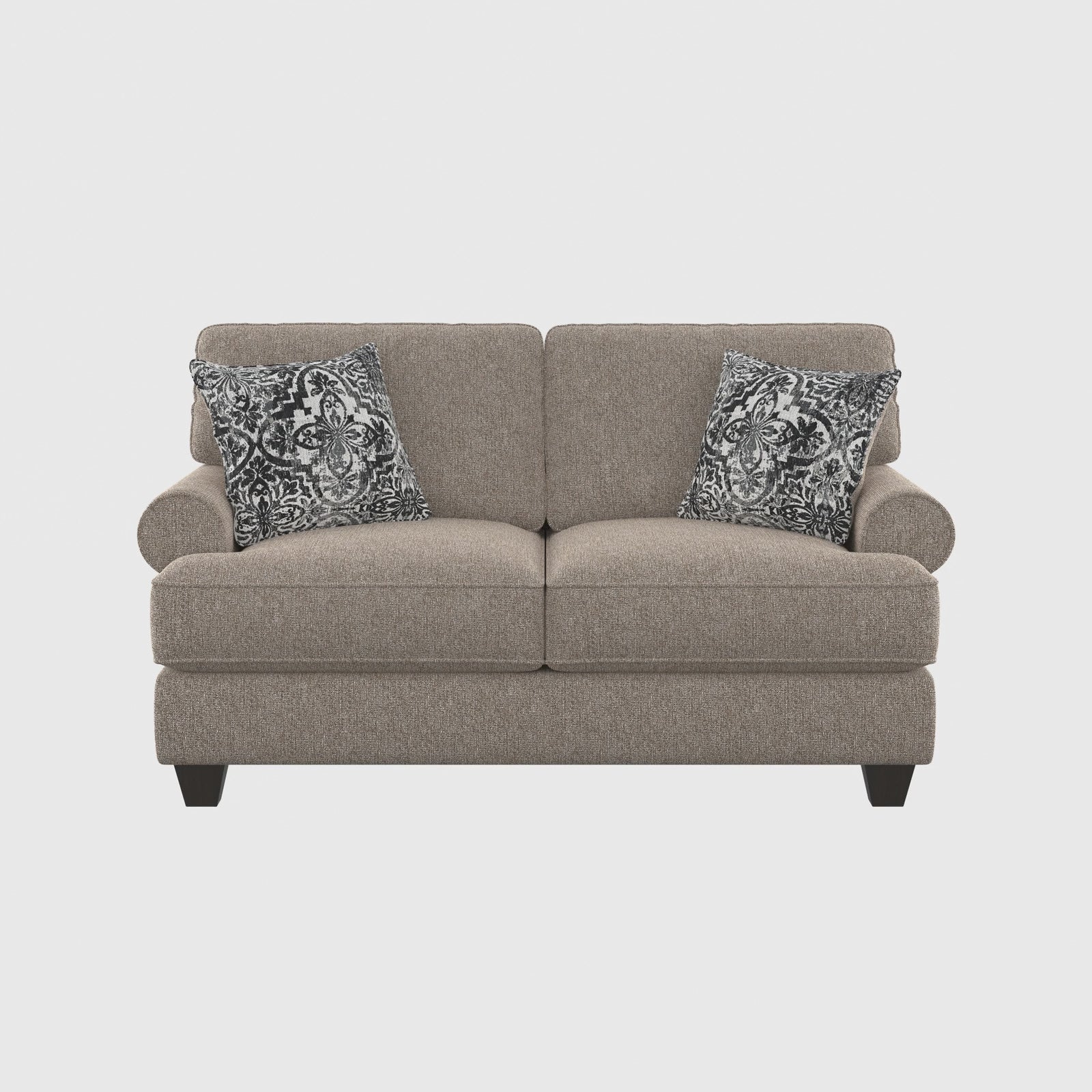 Sofá de dos plazas Charleston from A&amp;W Furniture in Beige Chenille with Accent Pillows, Reversible Cushions, Made in USA - Additional view 7