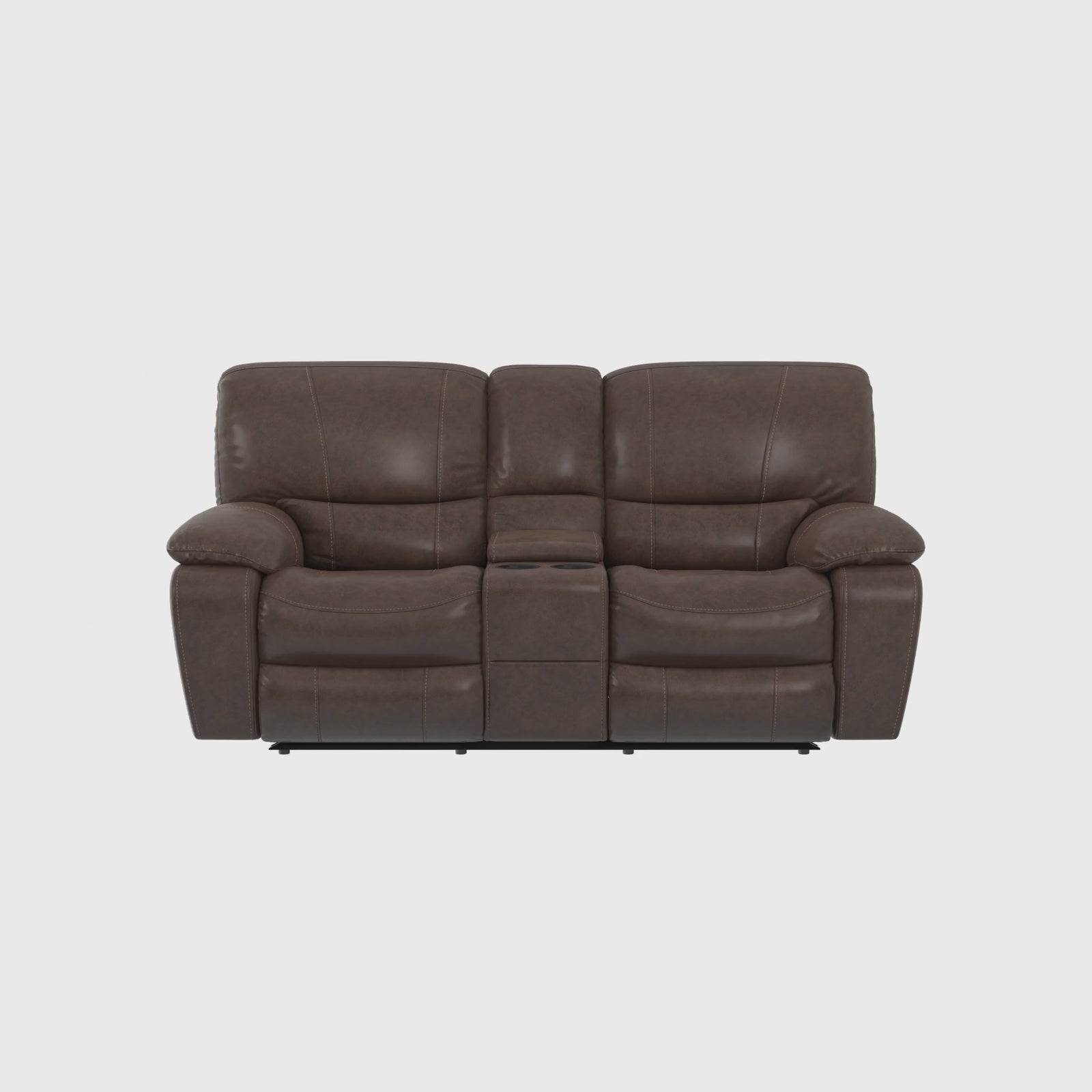 Dylan Leather Power Loveseat with Console