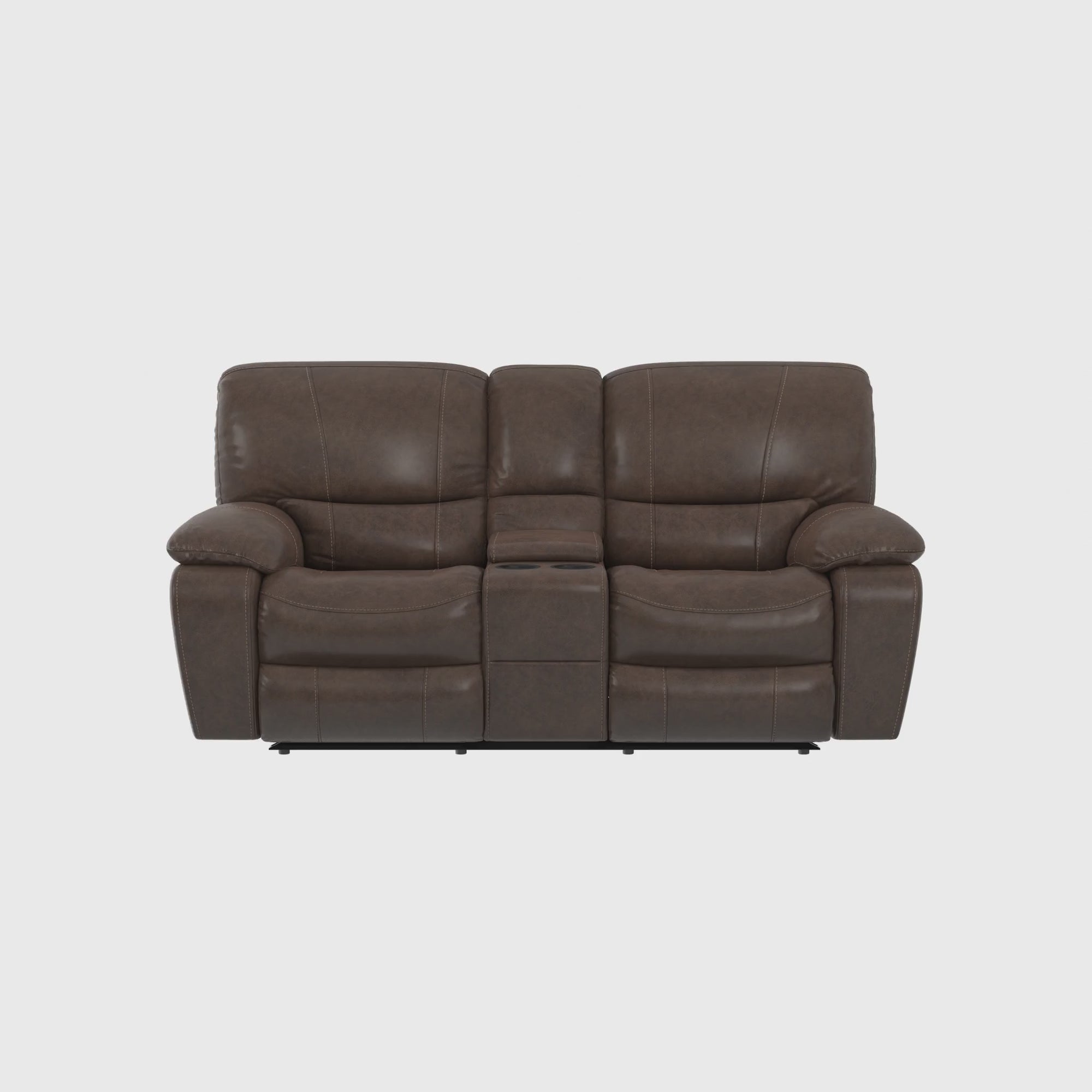 Dylan Leather Power Loveseat with Console
