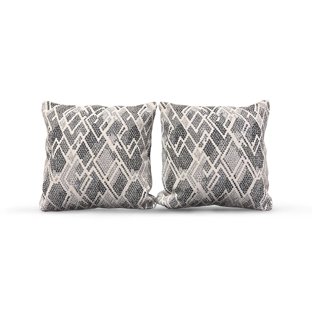 Graphite Python Pillows (Set of 2)