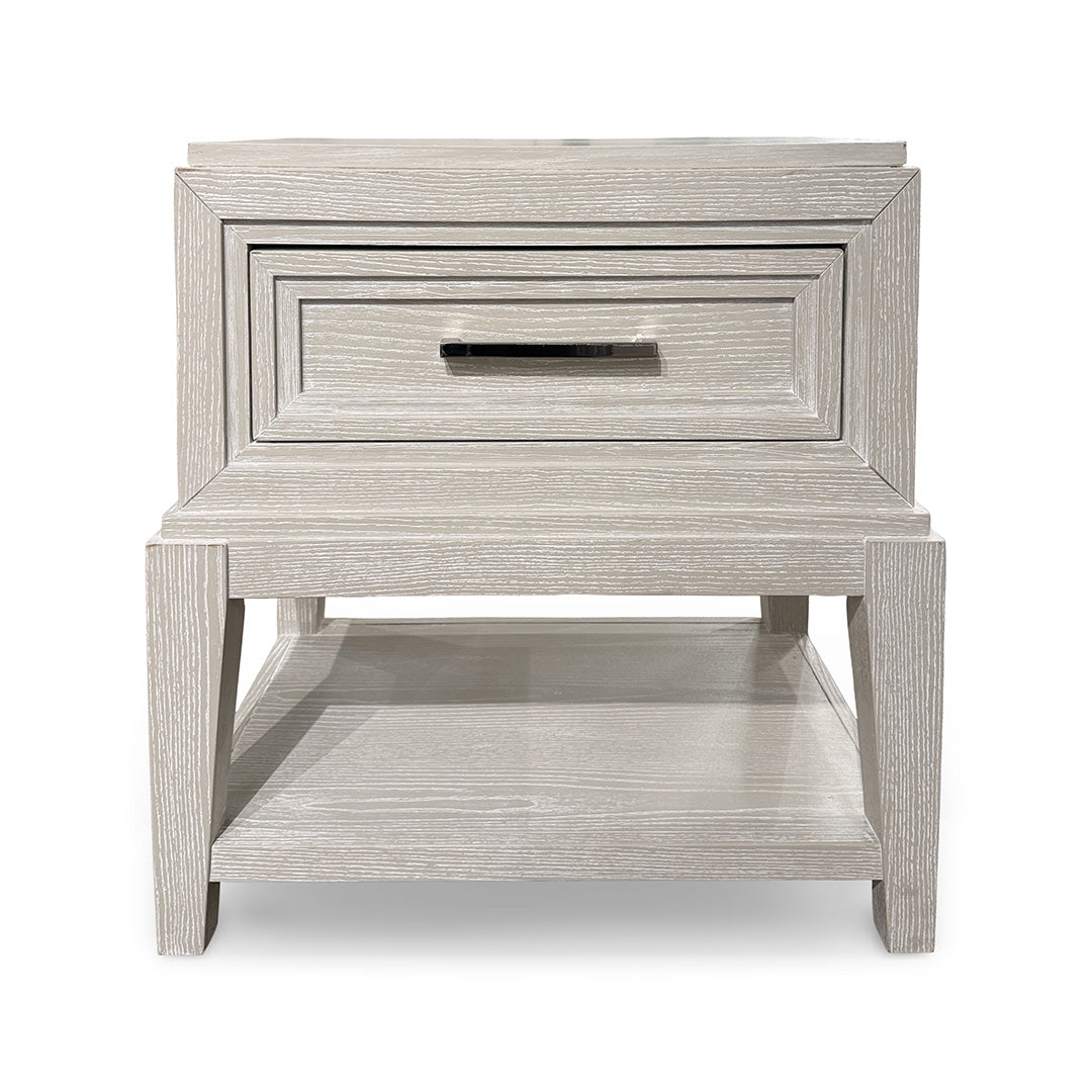 Radiance Nightstand from Holland House in White Veneer - Beige finish