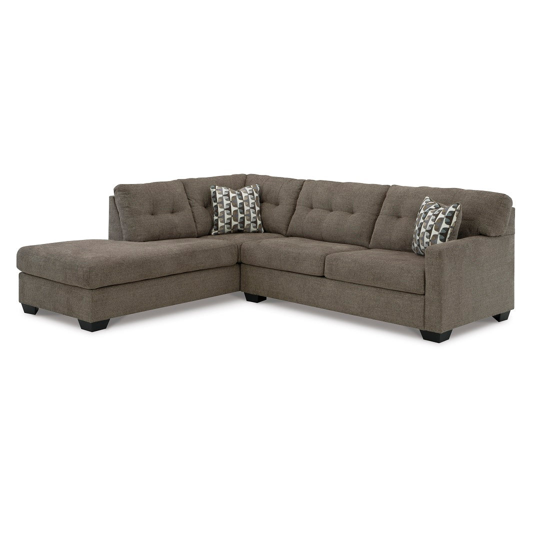 Mahoney Sectional with Chaise - Brown