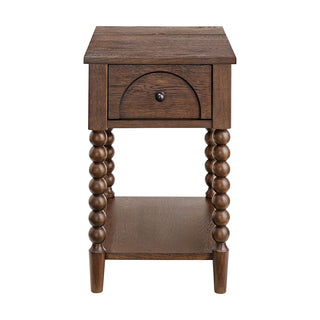 Mabel Chairside Table - Dark Brown