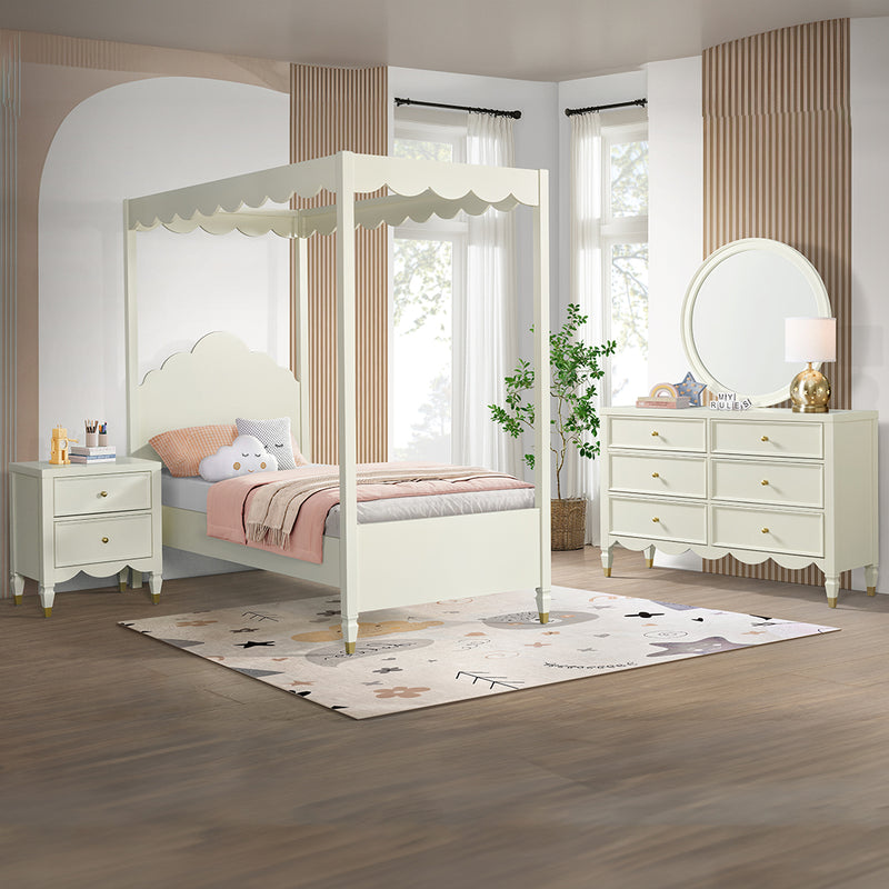 Olivia Canopy Bed in a styled bedroom