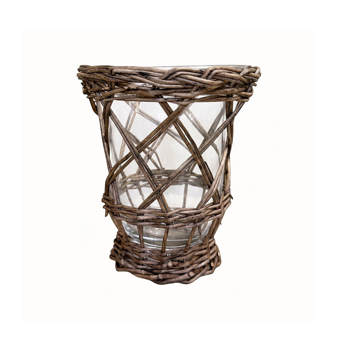 Willow Wrapped Jar from P D Home &amp; Garden in Brown Glass