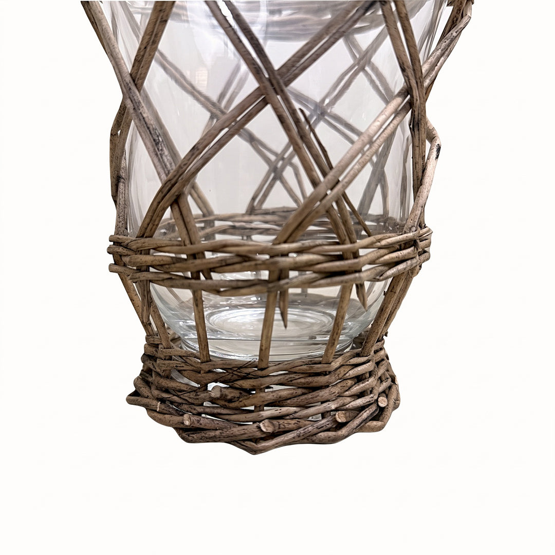 Willow Wrapped Jar from P D Home &amp; Garden in Brown Glass - Detail view