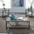 Three Piece Living Room Table Set in a Grey Distressed Coastal Style