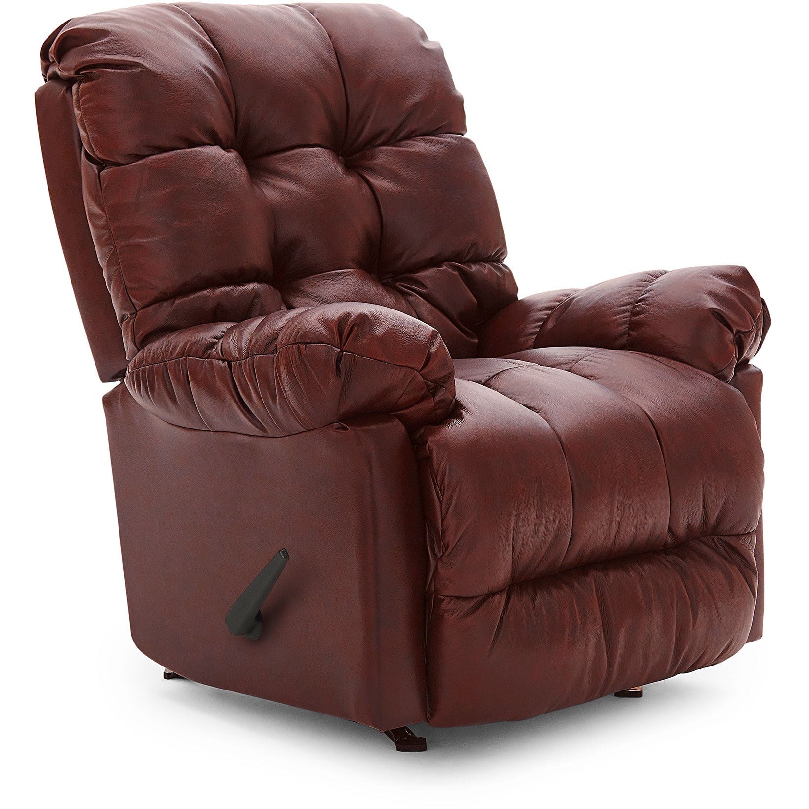 Small leather store rocker recliner