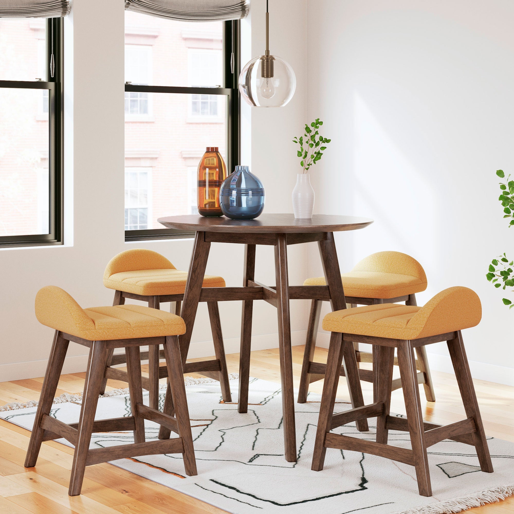 Round counter height store bar stools