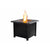 Espresso brown 32 inch gas fire pit by Gathercraft - sleek design, built-in ignition, adjustable flames, perfect for outdoor gatherings, adds warmth and ambiance, blends with any outdoor decor.