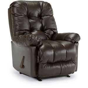 brown leather recliner