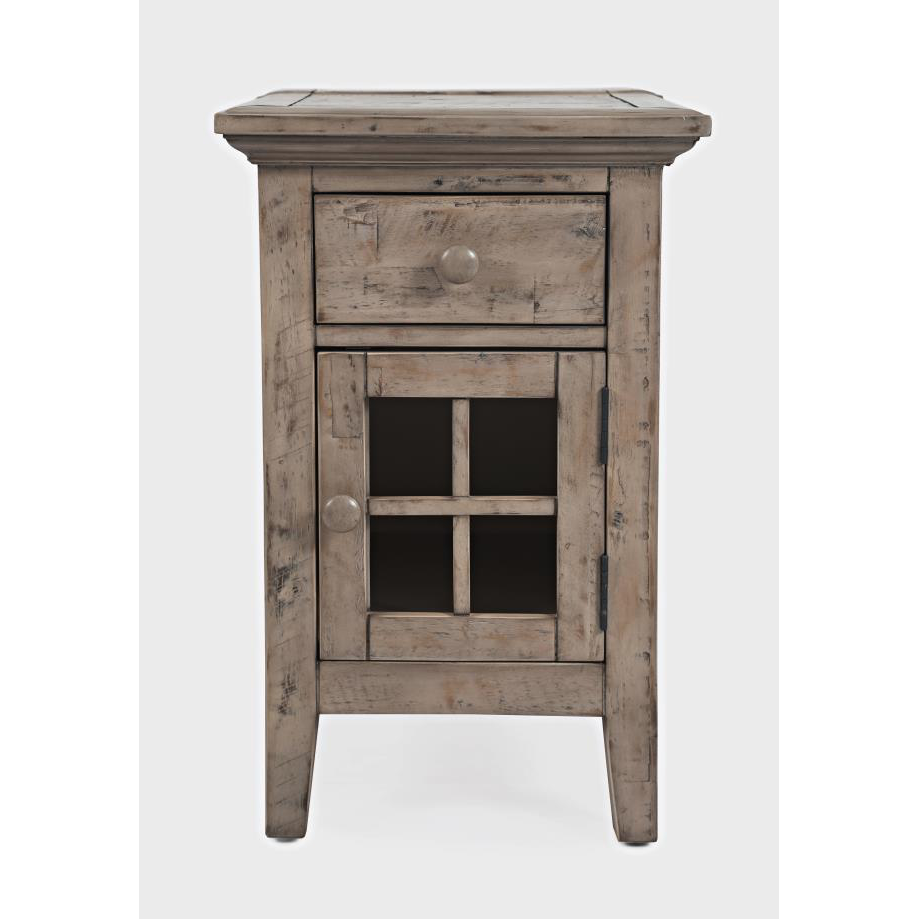 Craftsman Power Side Table - Gray
