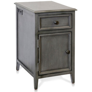 Gray Power Side Table
